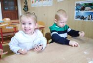 Zabawy masą solną w grupie Rybek