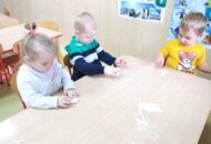 Zabawy masą solną w grupie Rybek
