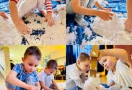 Zimowe zabawy sensoryczne – sztuczny śnieg